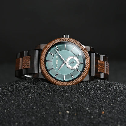 Wood Watch BOBOBIRD Top New Men's Quartz Wristwatch Fashion Business Clock Engraved Watches Custom Logo Great Birthday Gift Box