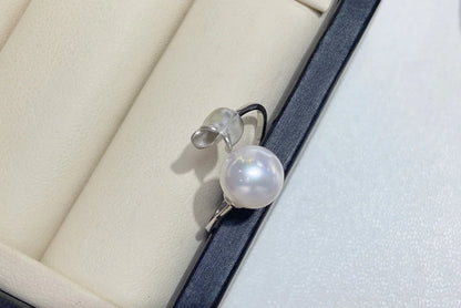 Sterling Silver New Ring K Gold Crafted Pearl Dot 9mm CCR14