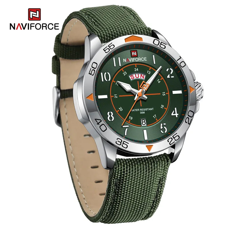 Top Brand NAVIFORCE Men's Watches Waterproof Luxury Business Casual Nylon Strap Quartz Wristwatch Luminous Relogio Masculino